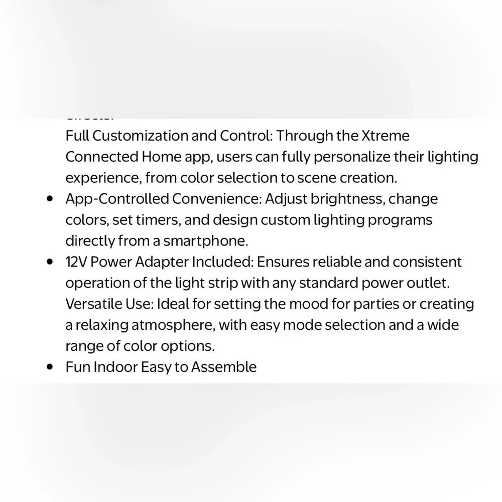 Xtreme Lit | 50FT Flowing Color Light Strip | 270 LEDs Bluetooth App Control NWT